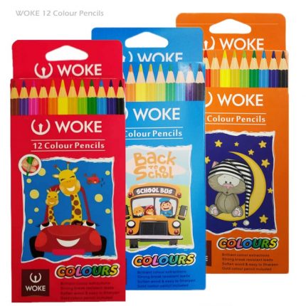 مداد رنگی ۱۲ رنگ ووک WOKE مدل جعبه مقوایی